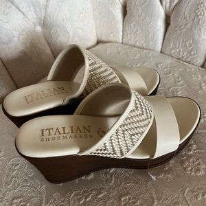 Italian Shoemakers Double Strap Wedge Sandal